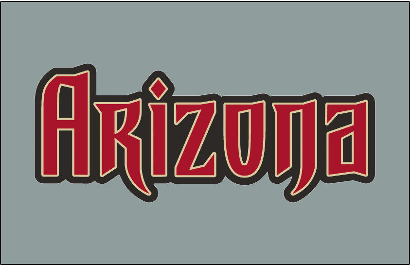 Arizona Diamondbacks Lettering Kit for an Authentic Black 
