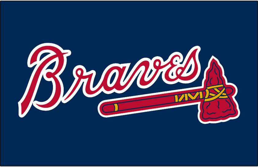 Atlanta Braves Laser Cut Logo Steel Magnet-BP Jersey