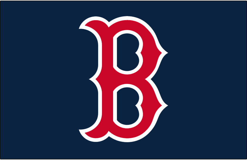 MLB Boston Red Sox Checkerboard Clipping Logo Tee Black OF BNWT