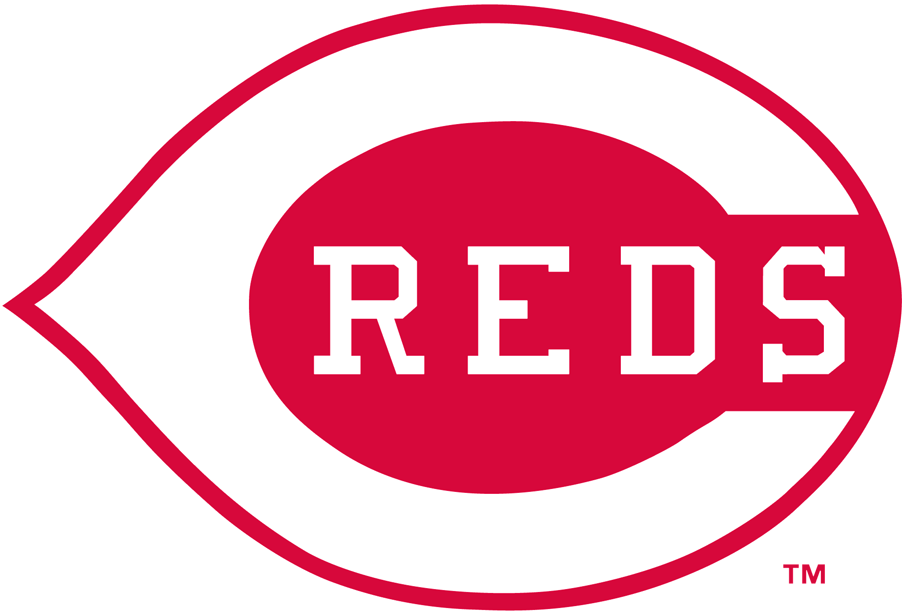 Cincinnati Reds Cap Logo (1999-2006) - (Road) red C with white shadow on  black background