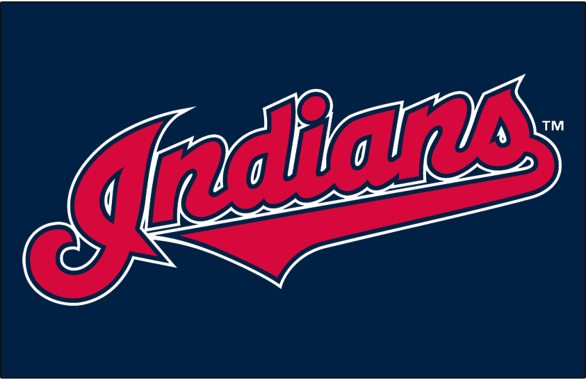 Cleveland Indians Stitches Youth Heat Transfer T-Shirt - Navy