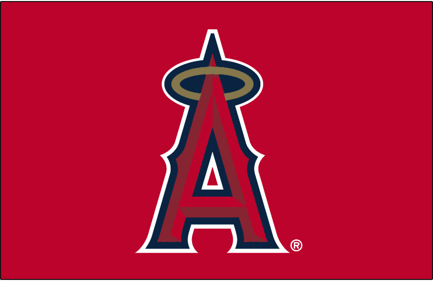 Anaheim Angels (LA) Halo logo type w/ baseball diamond MLB Die-Cut MAGNET