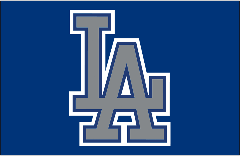 Los Angeles Dodgers L.A. Letters Blue Jersey Patch Iron On 
