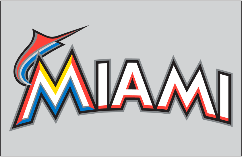 Miami-marlins 8.5x10.0 Cm Embroidered Patch Logo Iron 