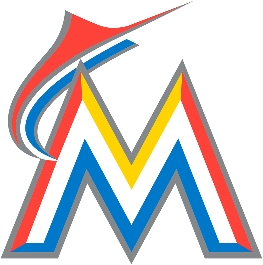 Baseball Miami Marlins Customized Number Kit For 2012-2018 Black