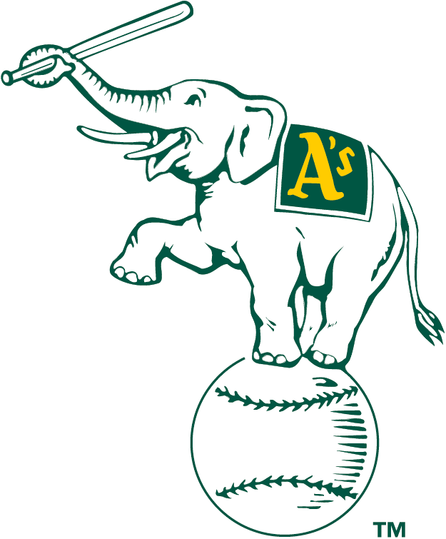 Outerstuff MLB Men's Oakland Athletics Elephant Logo Zebra Tee