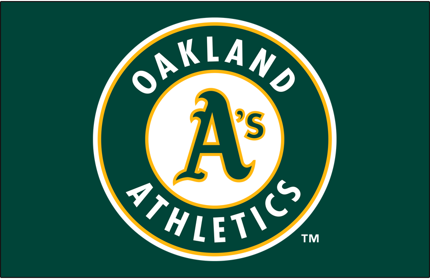Oakland Athletics Script Logo Light Iron-on Stickers (Heat Transfers), D-Model: HTS-MLB-OAA-S2000-01