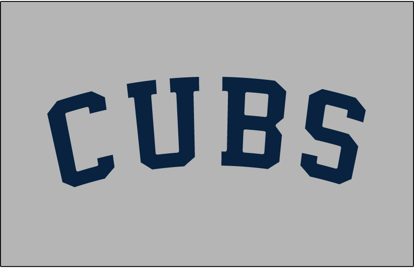 Chicago Cubs Jersey Logo (1931) - Chicago scripted in red on grey