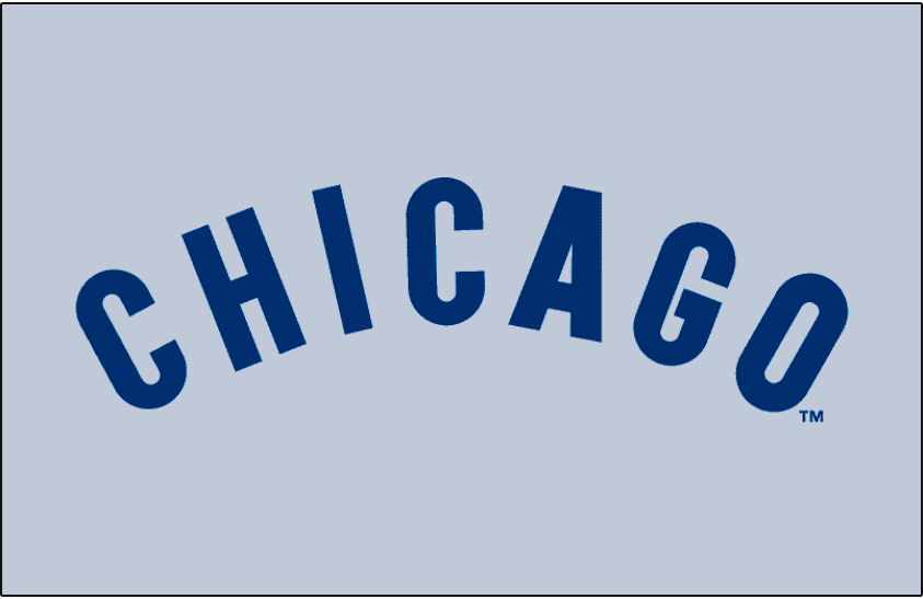 Chicago Cubs Jersey Logo (1931) - Chicago scripted in red on grey